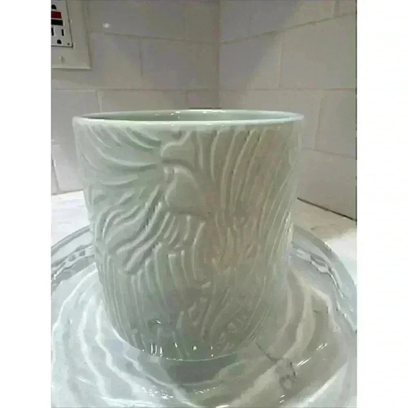 2022 Starbucks Light Green Mint Jade Leaf Marble Embossed Spring Limited 14 oz - Picture 11 of 14